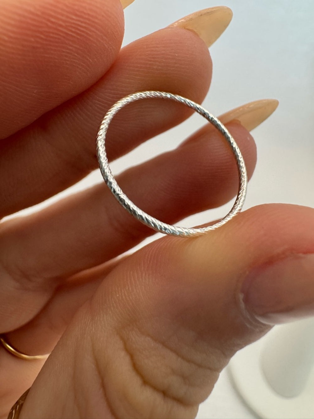 Silver Diamond Cut Sparkle Band