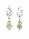 PO40 Lemon Quartz Leaf Earrings