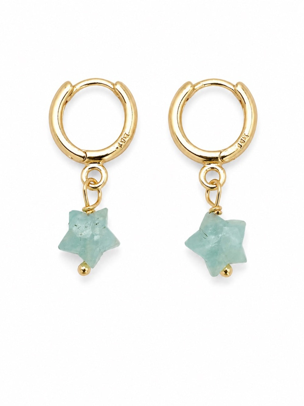 HG031 Amazonite Star Huggies