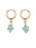 HG031 Amazonite Star Huggies