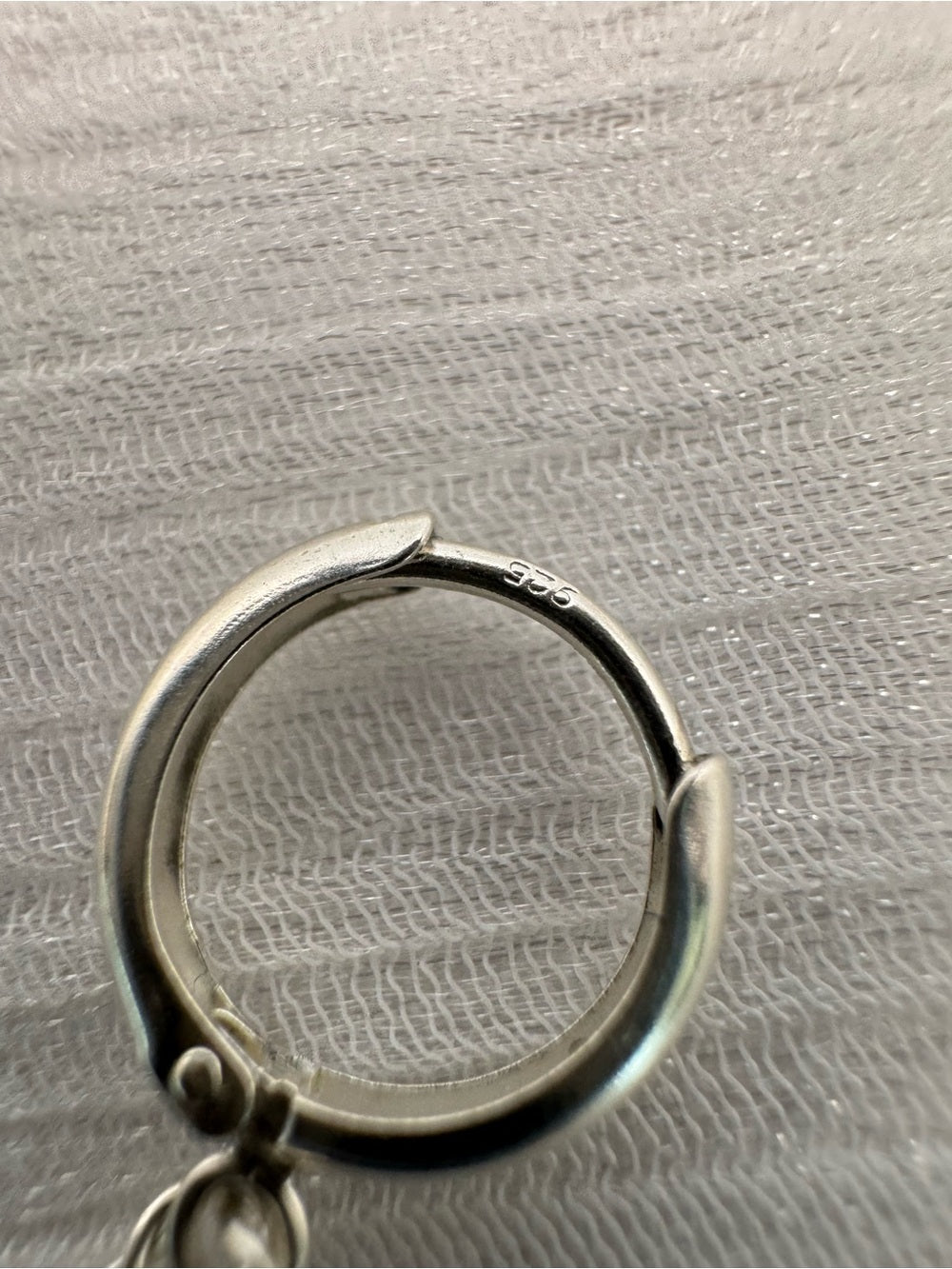 H6050 Sterling Silver Moonstone Huggies