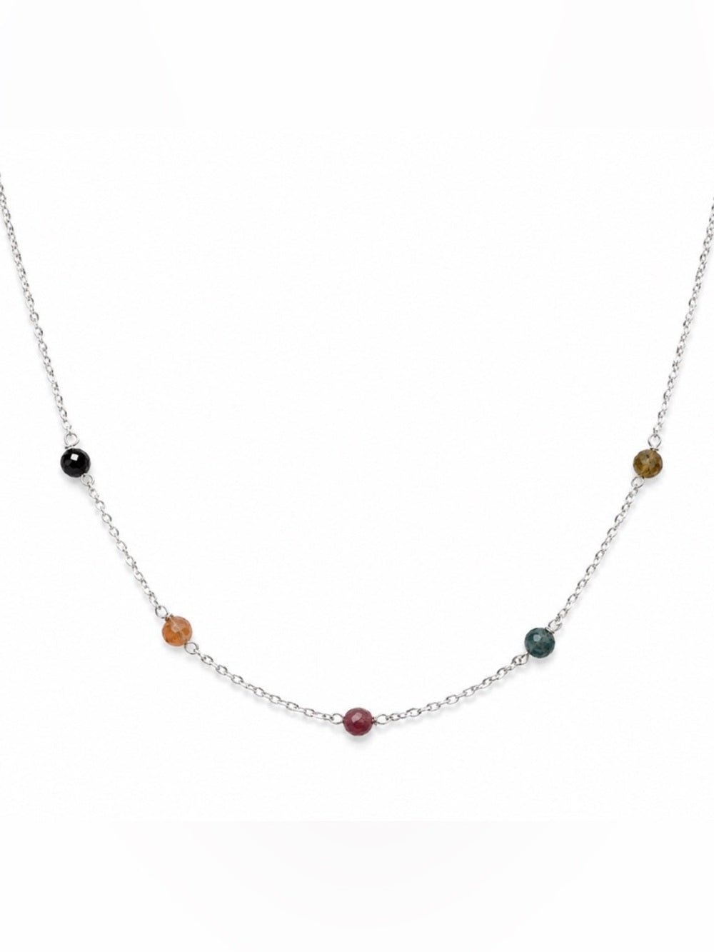 N042 Rainbow Tourmaline Necklace