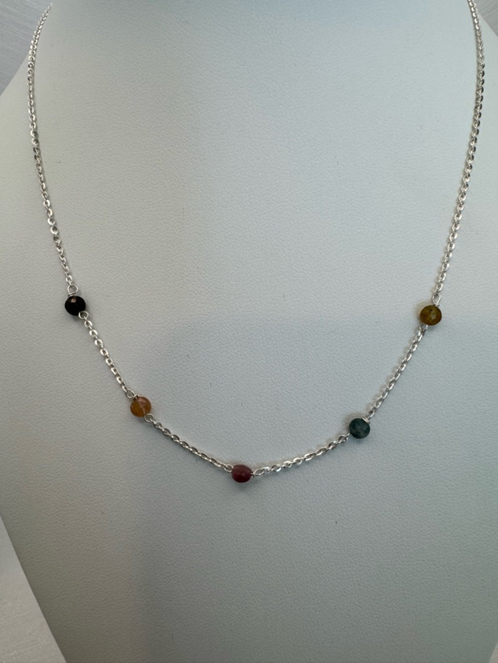 N042 Rainbow Tourmaline Necklace
