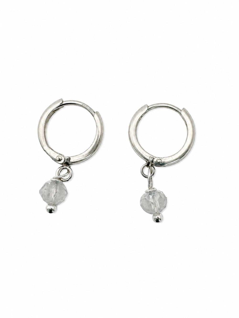 HG051 White Topaz Huggies