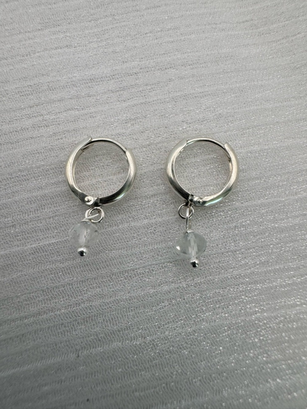 HG051 White Topaz Huggies