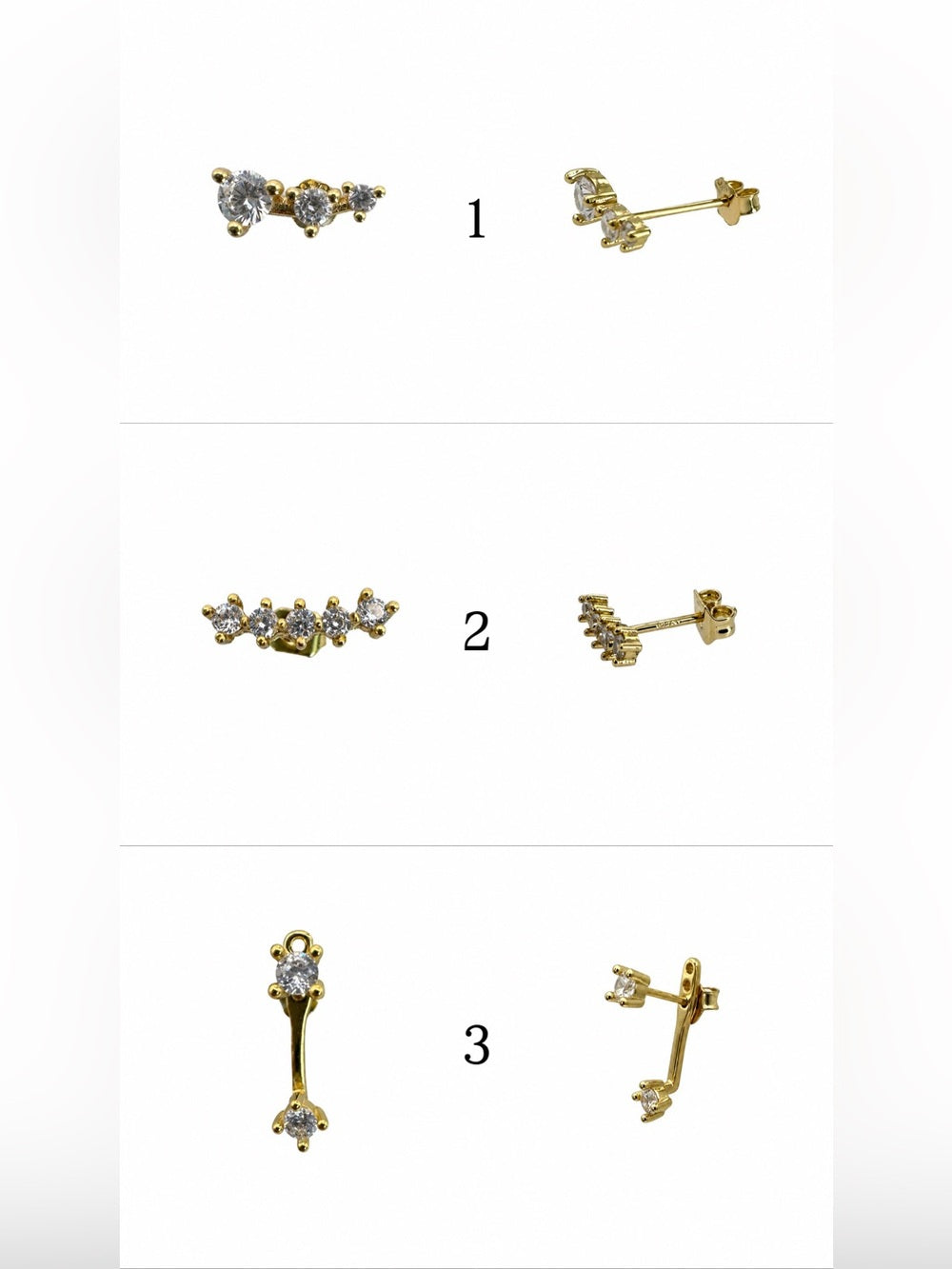 S925 Gold Pushbacks | 1-26