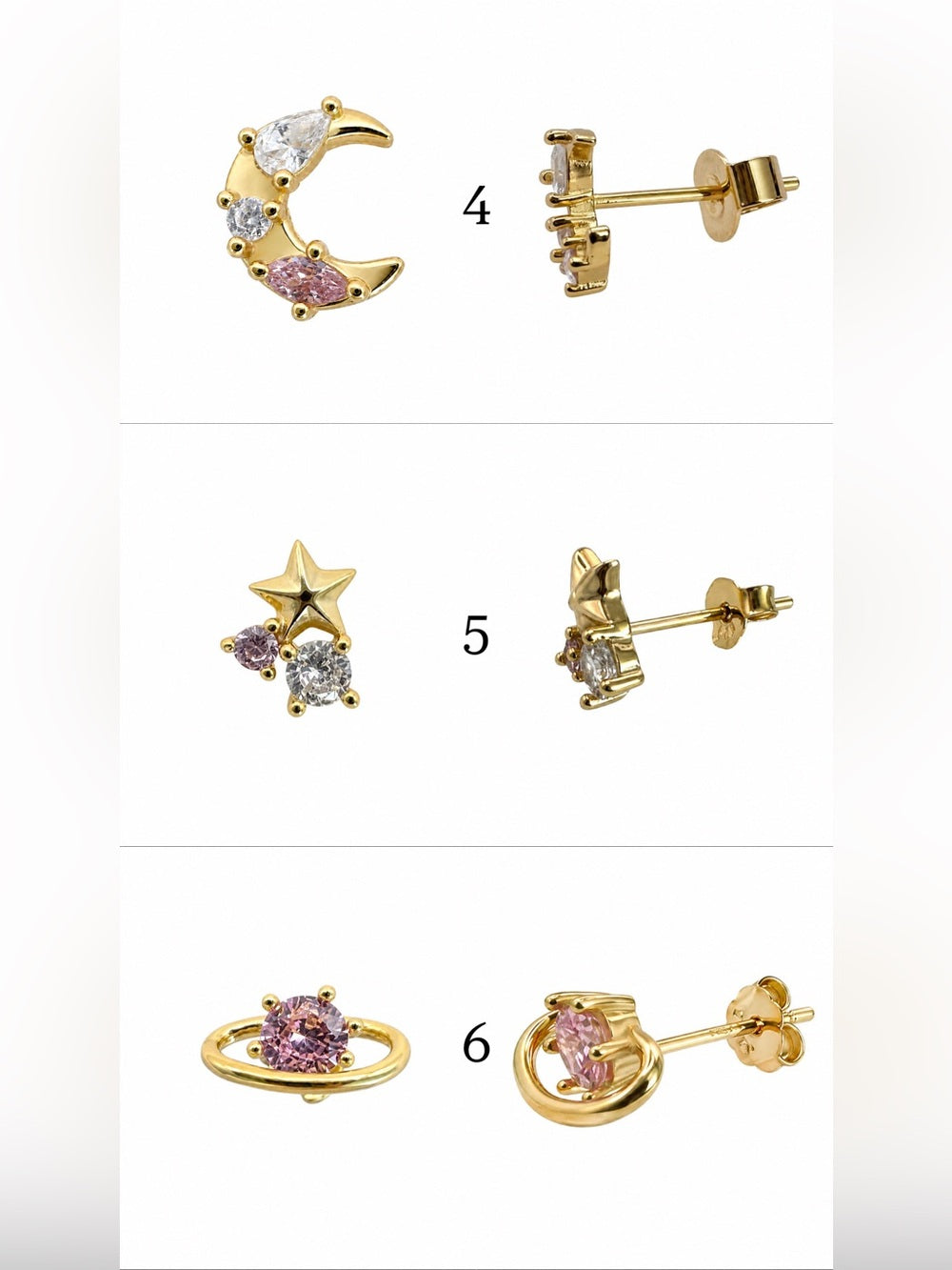 S925 Gold Pushbacks | 1-26