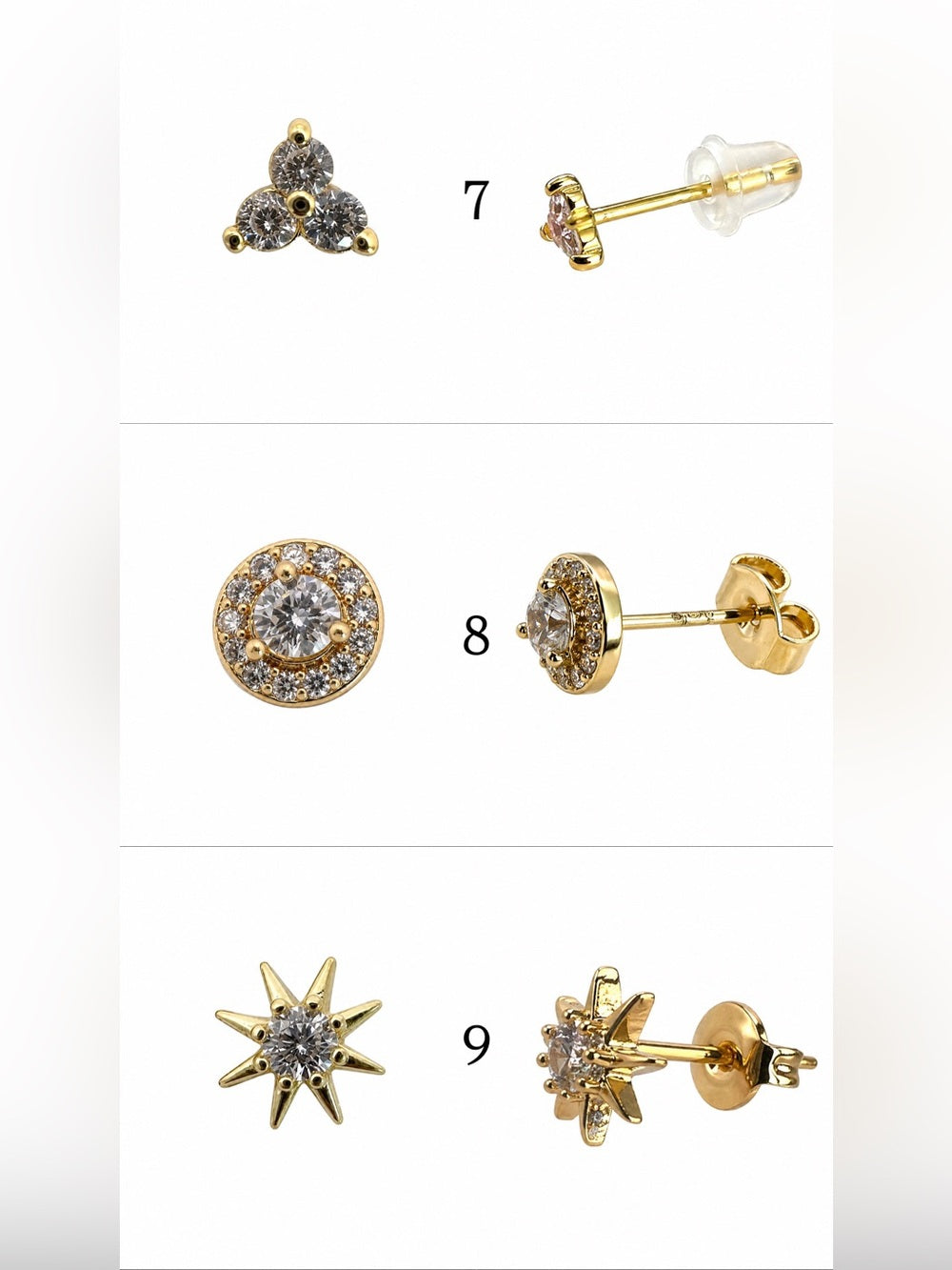 S925 Gold Pushbacks | 1-26