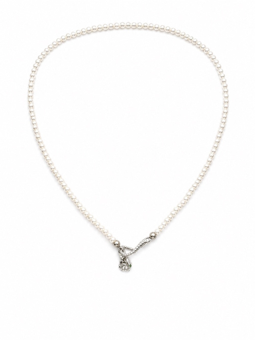 Freshwater Pearl Strand Necklace With Snake Closure