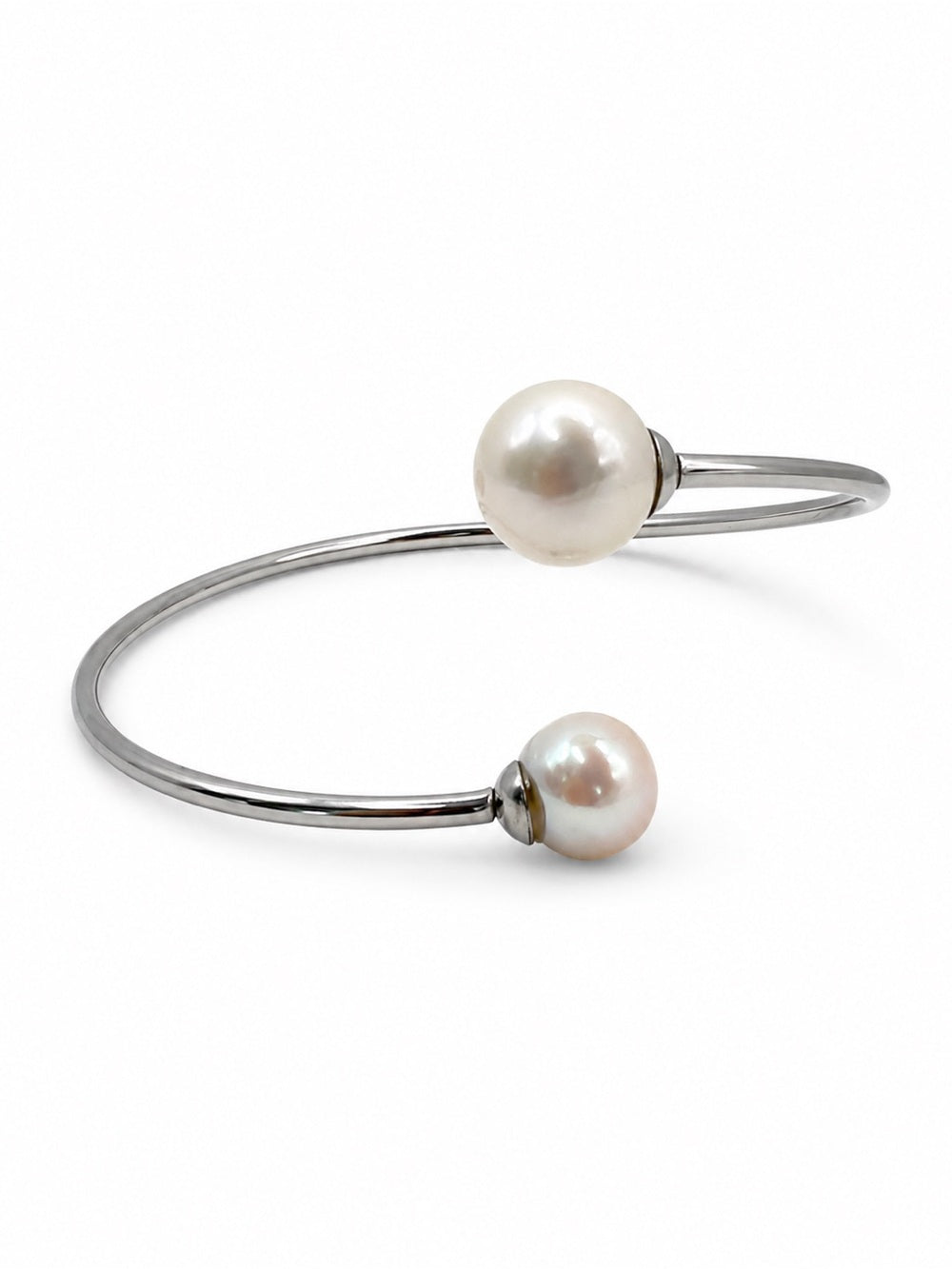 Double Freshwater Pearl Cuff Bracelet