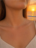 1.8mm Silver Oval Twist Chain Custom Necklace