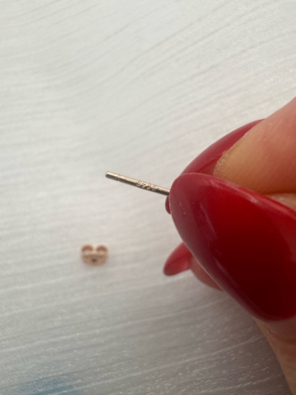 0.60 CT Moissanite Diamond Heart Rose Gold Studs