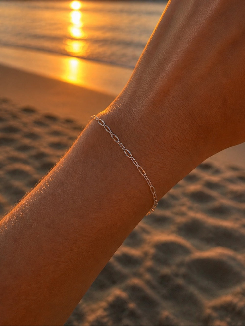 2.8mm Hammered Oval Custom Bracelet