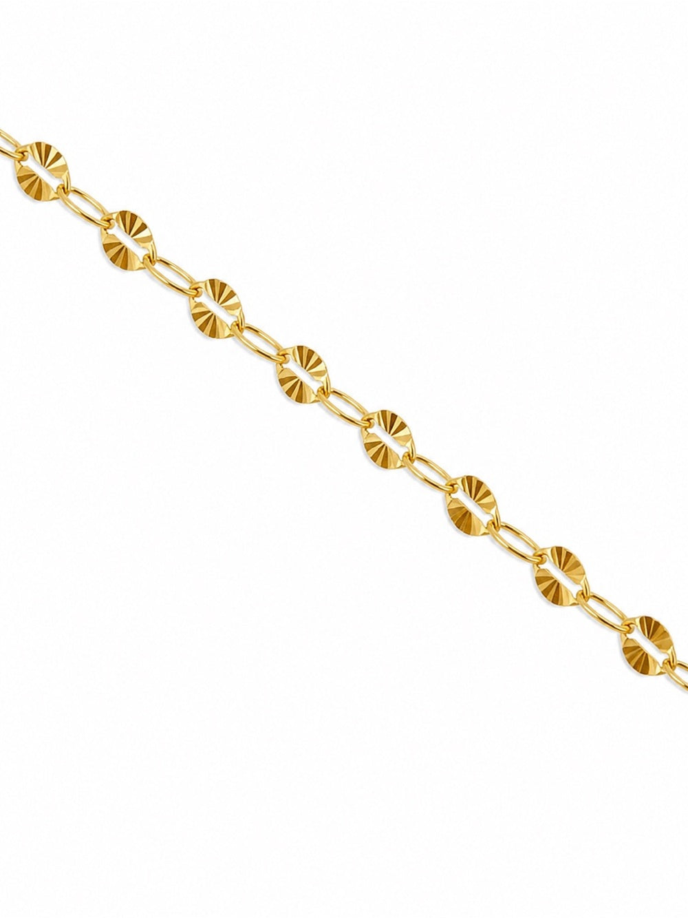 2.2mm Gold Sparkle Disc Link Custom Bracelet