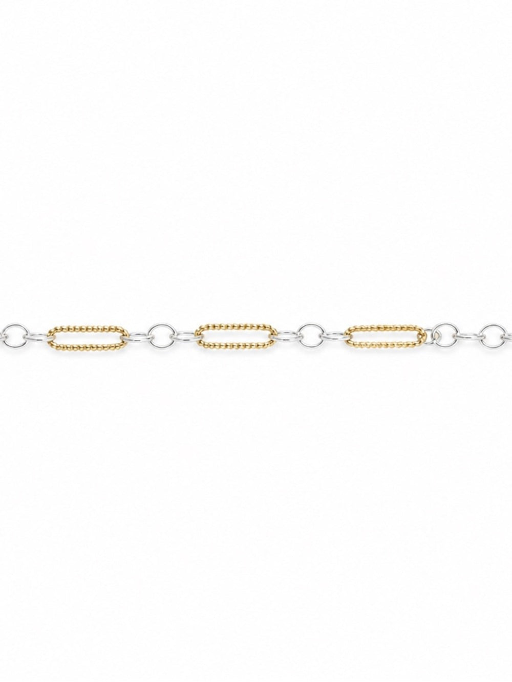 Two-Toned Alternating Paperclip Custom Bracelet
