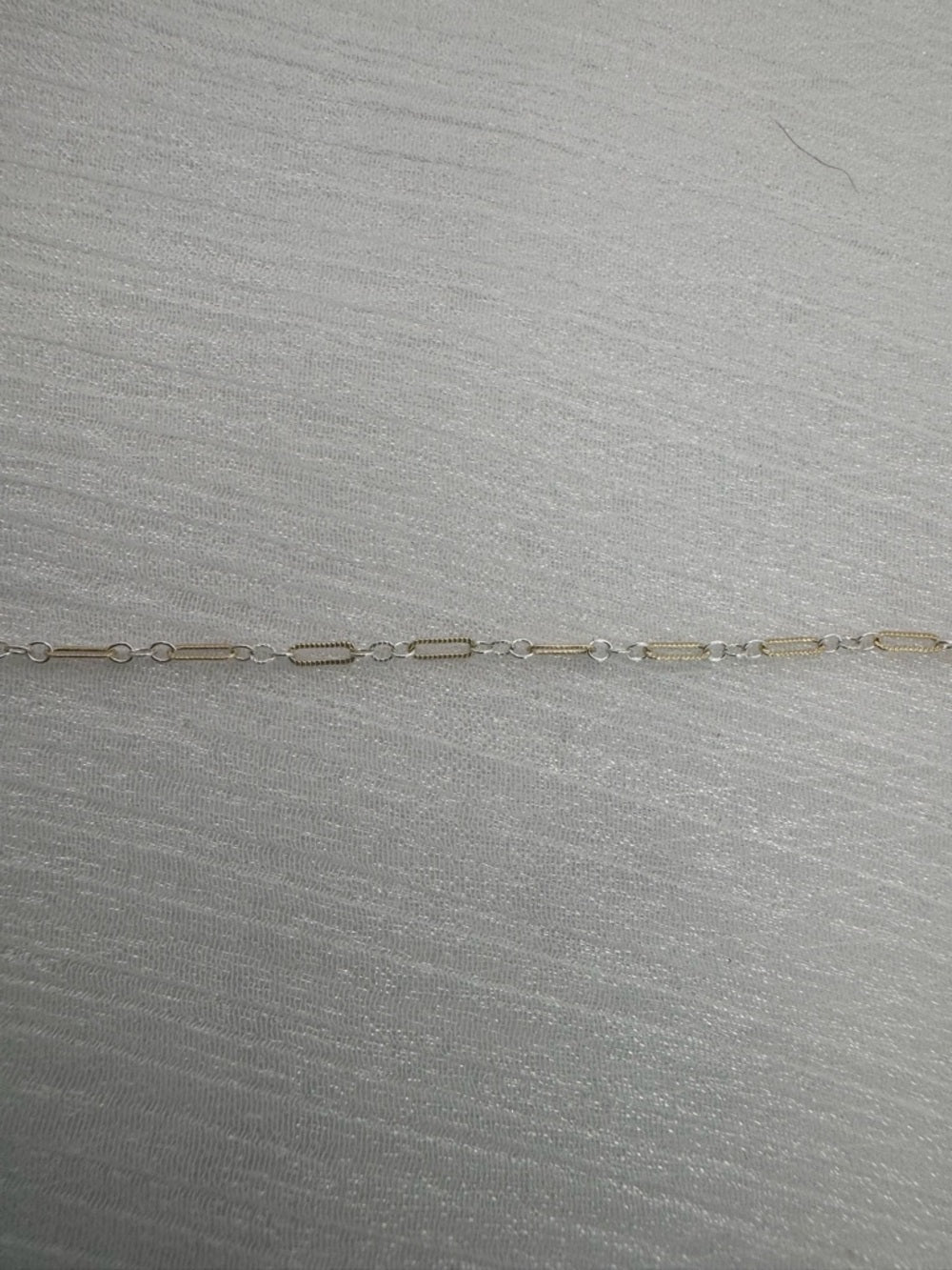Two-Toned Alternating Paperclip Custom Bracelet