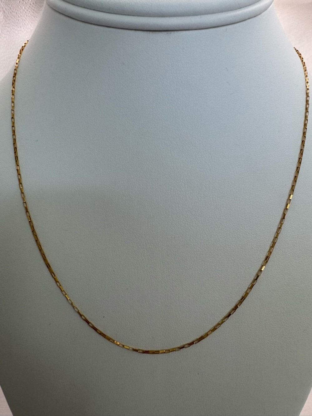 1mm Linear Link Gold Necklace