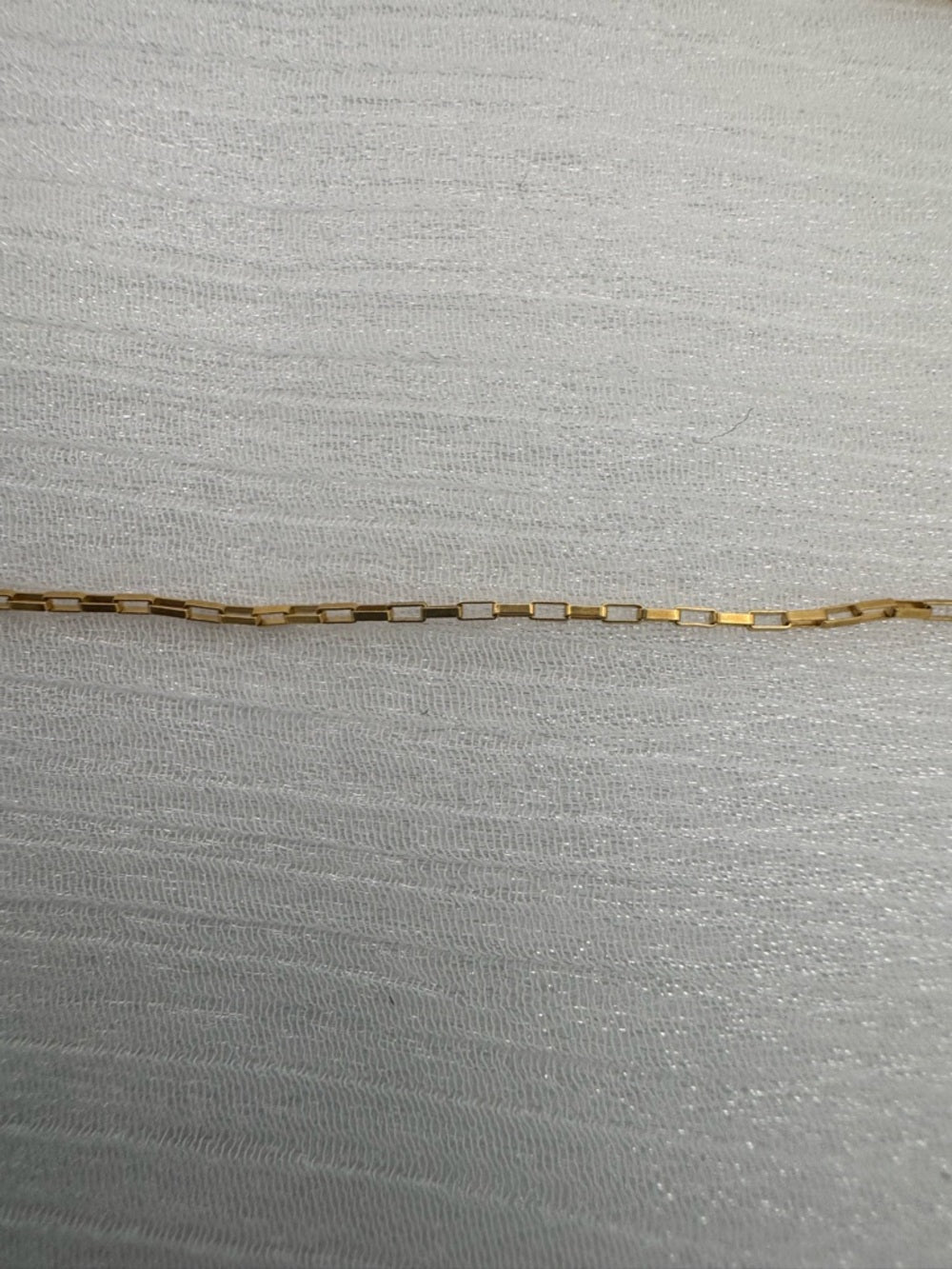 1mm Linear Link Gold Necklace