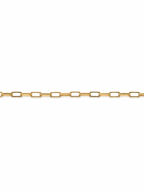 1mm Linear Link Gold Necklace