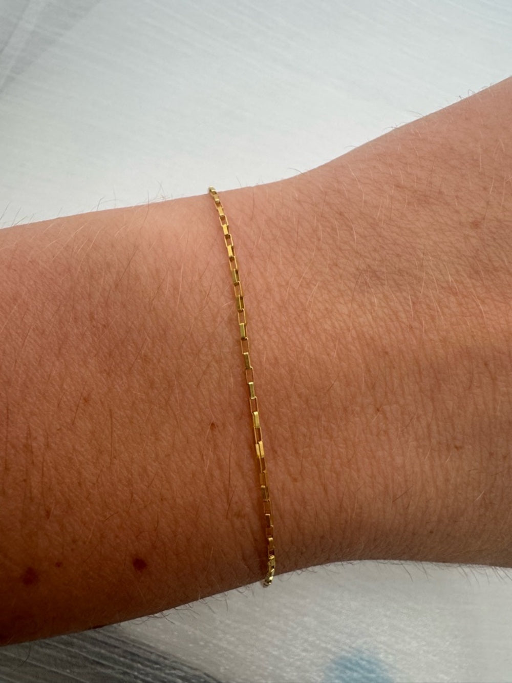 1mm Linear Link Gold Custom Bracelet