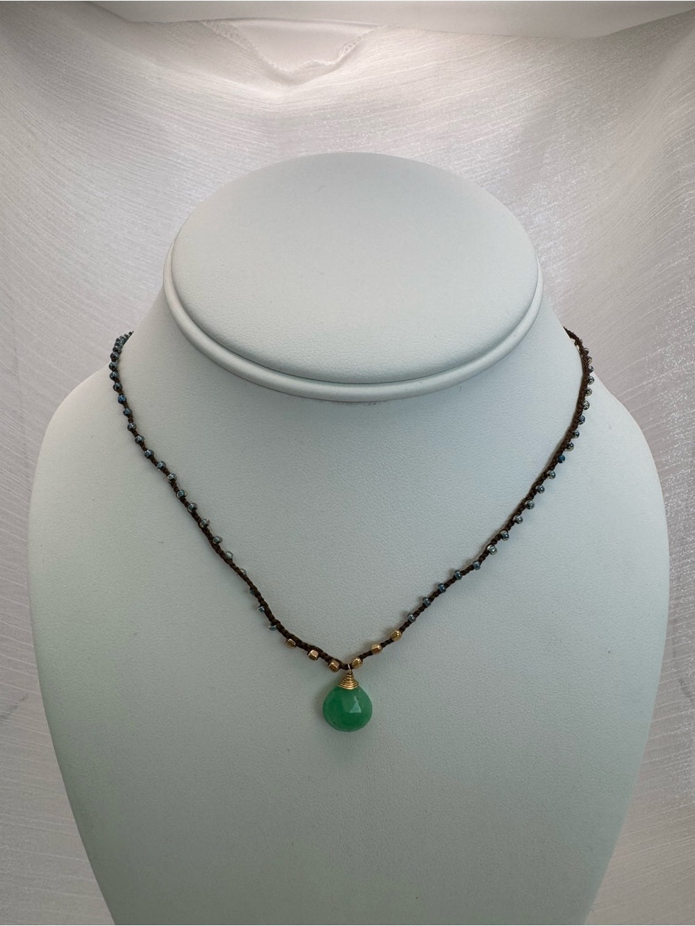 Chrysoprase Silkdrop Necklace