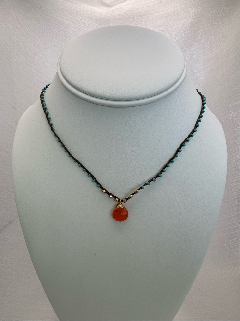 Carnelian Silkdrop Necklace