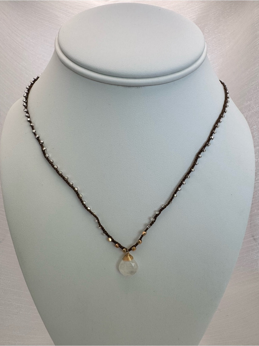 Moonstone Silkdrop Necklace