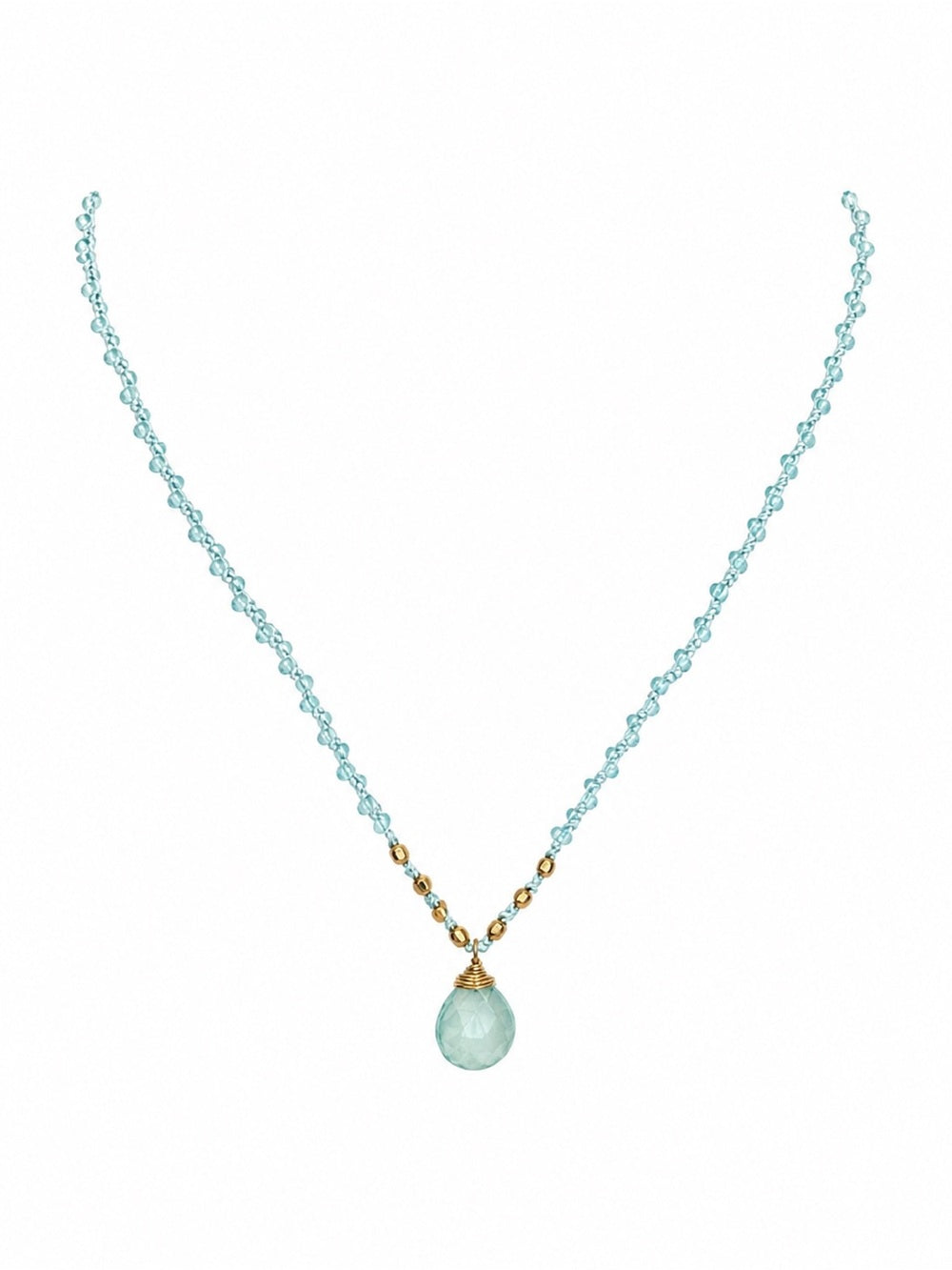Aquamarine Silkdrop Necklace