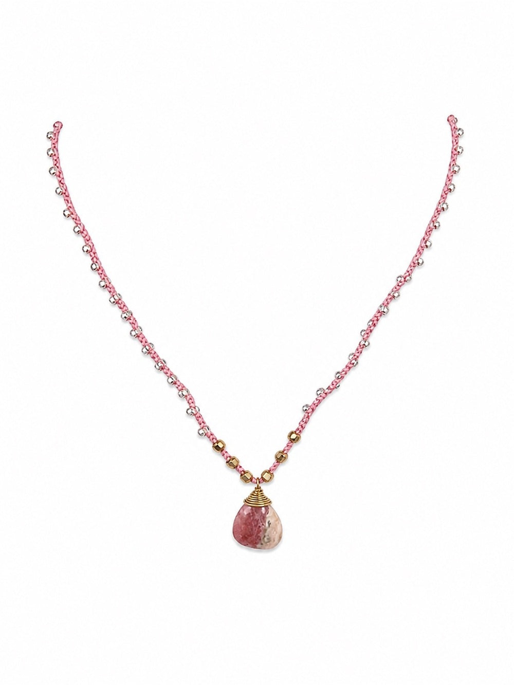 Rhodochrosite Silkdrop Necklace
