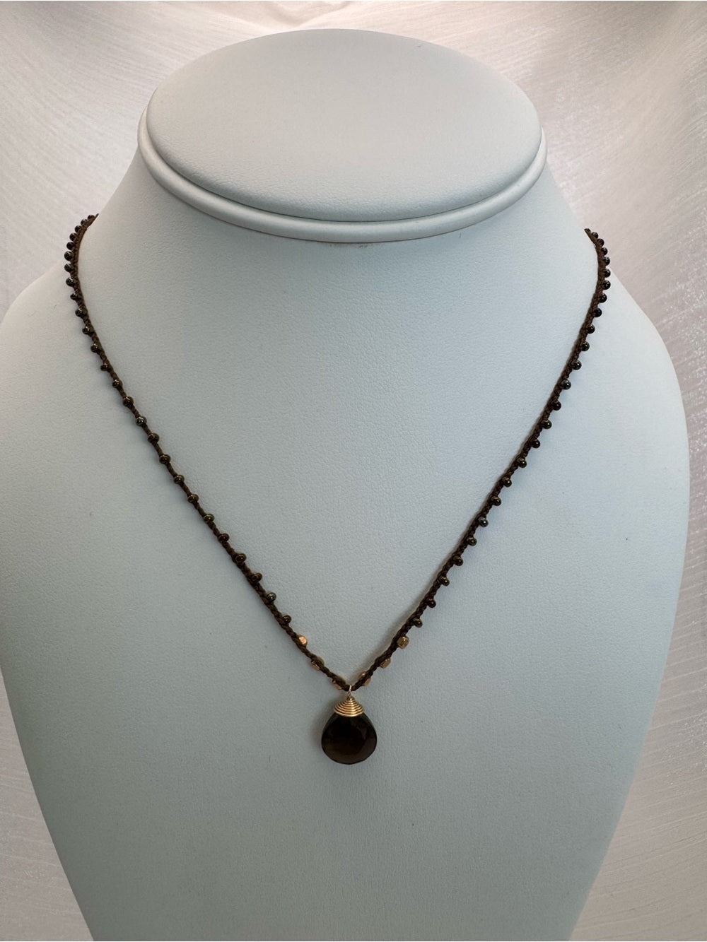 Smoky Quartz Silkdrop Necklace