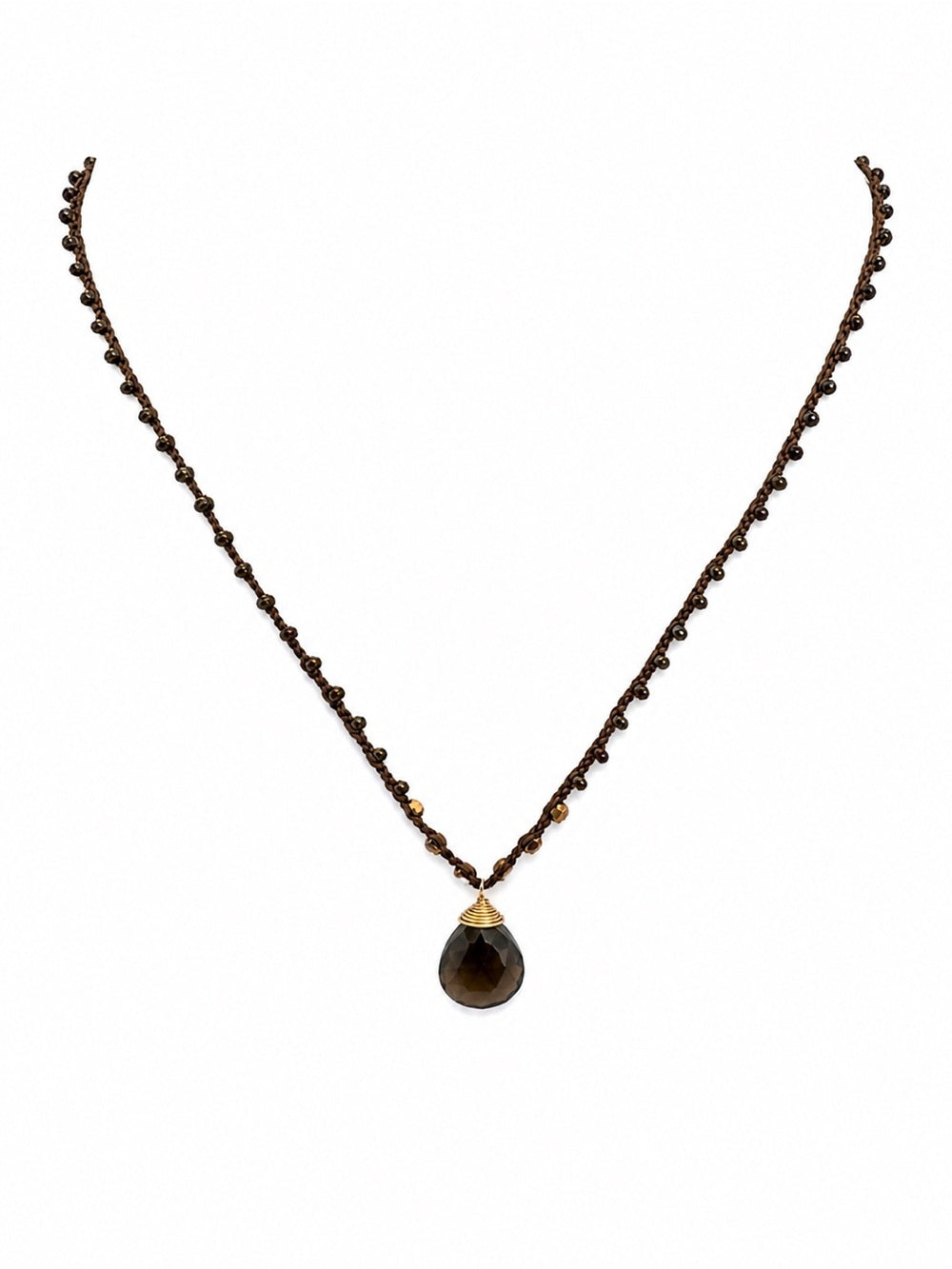 Smoky Quartz Silkdrop Necklace