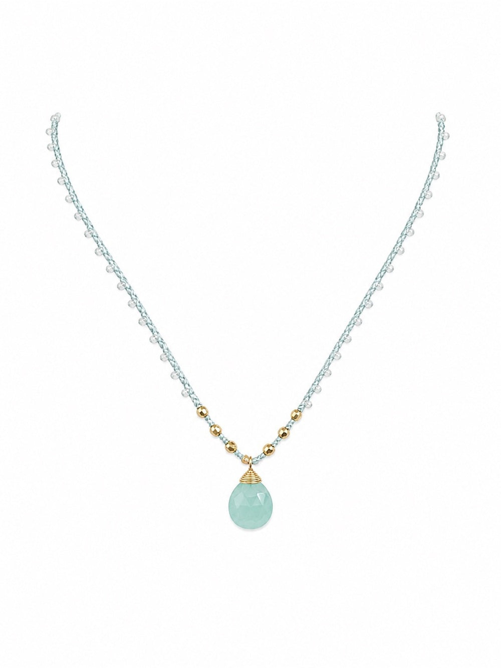 Aquamarine Silkdrop Necklace