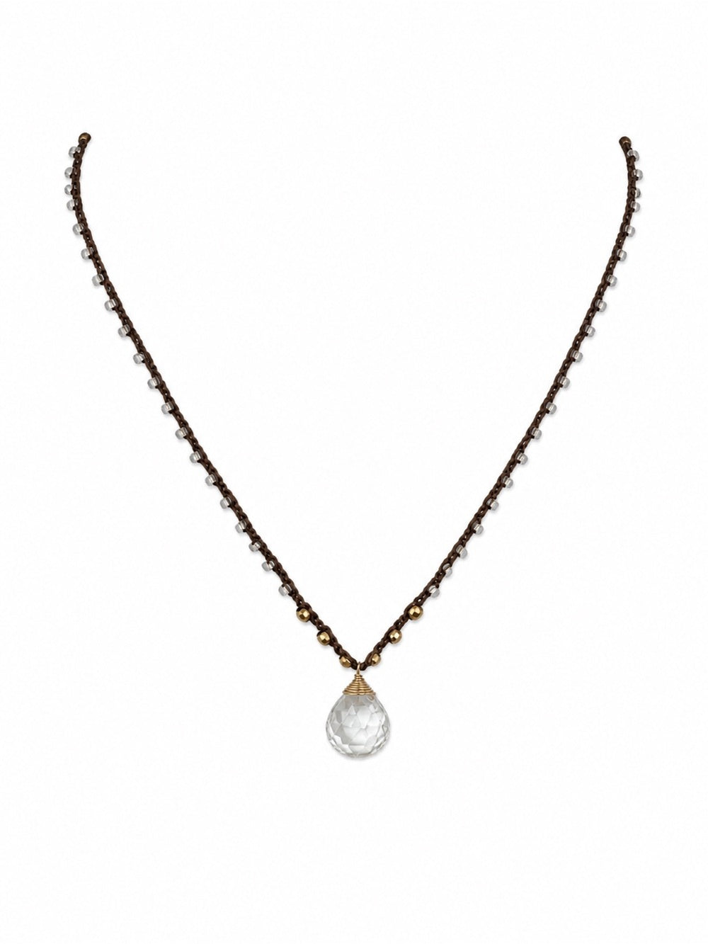 Clear Quartz Silkdrop Necklace
