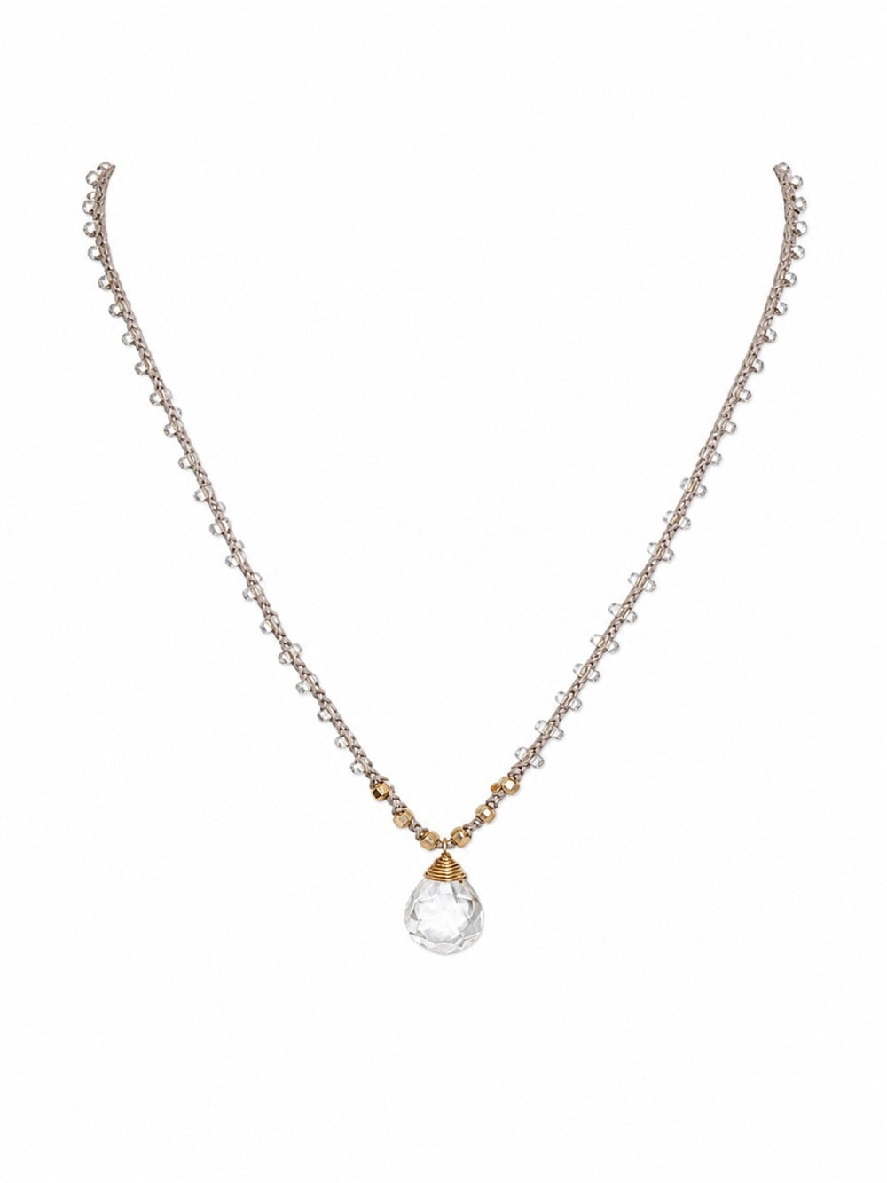 Clear Quartz Silkdrop Necklace