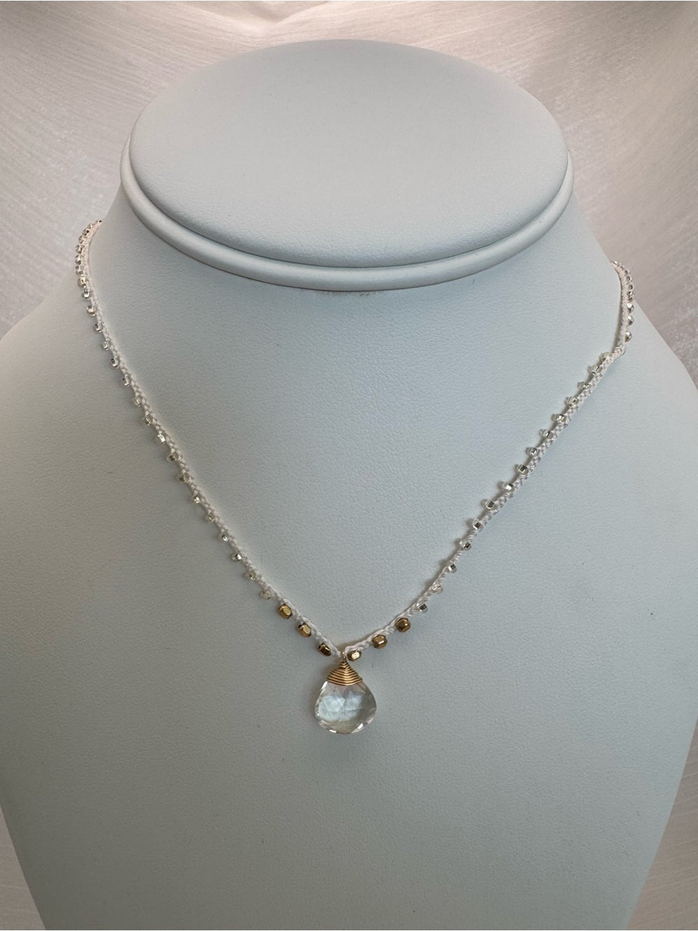 Clear Quartz Silkdrop Necklace