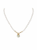 White Flash Moonstone Silkdrop Necklace