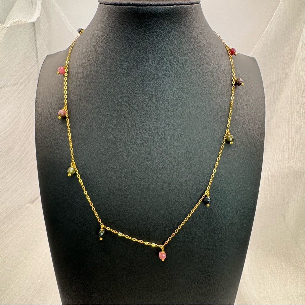 N10529 Rainbow Tourmaline Necklace