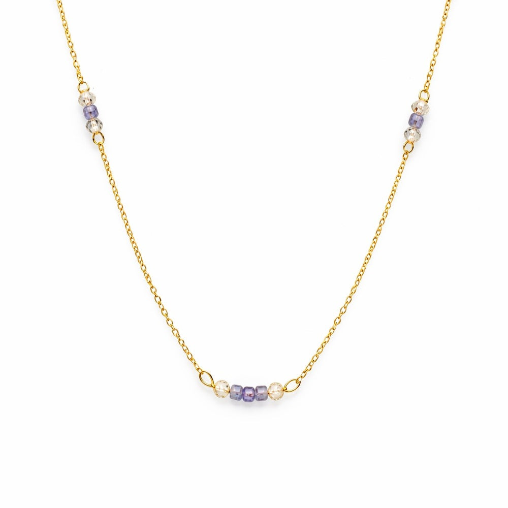 N5011 Tanzanite & Lemon Quartz Necklace