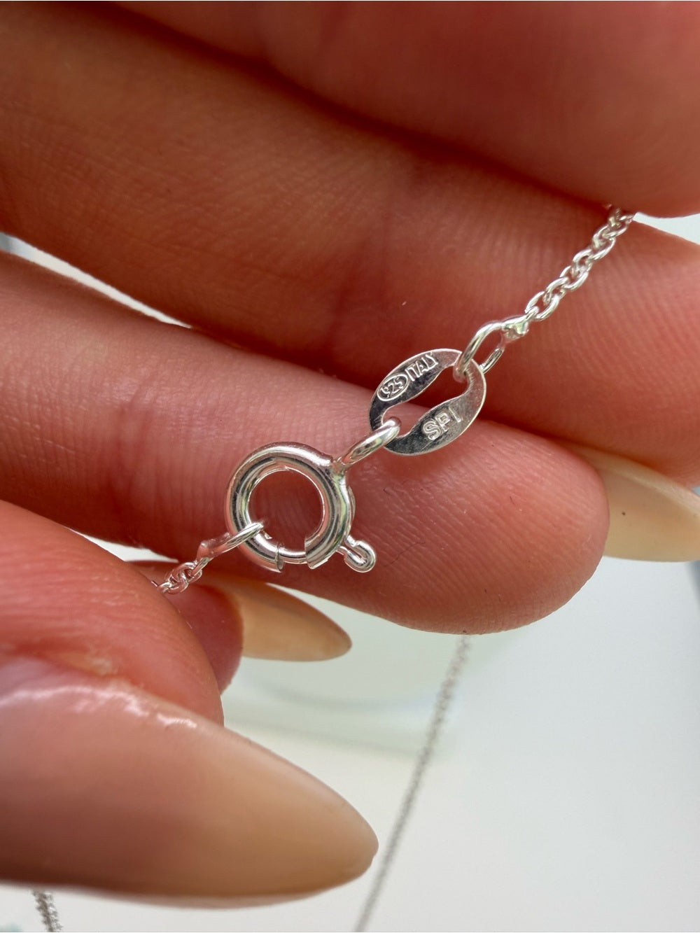 N0016 Aquamarine Cluster Lariat Necklace
