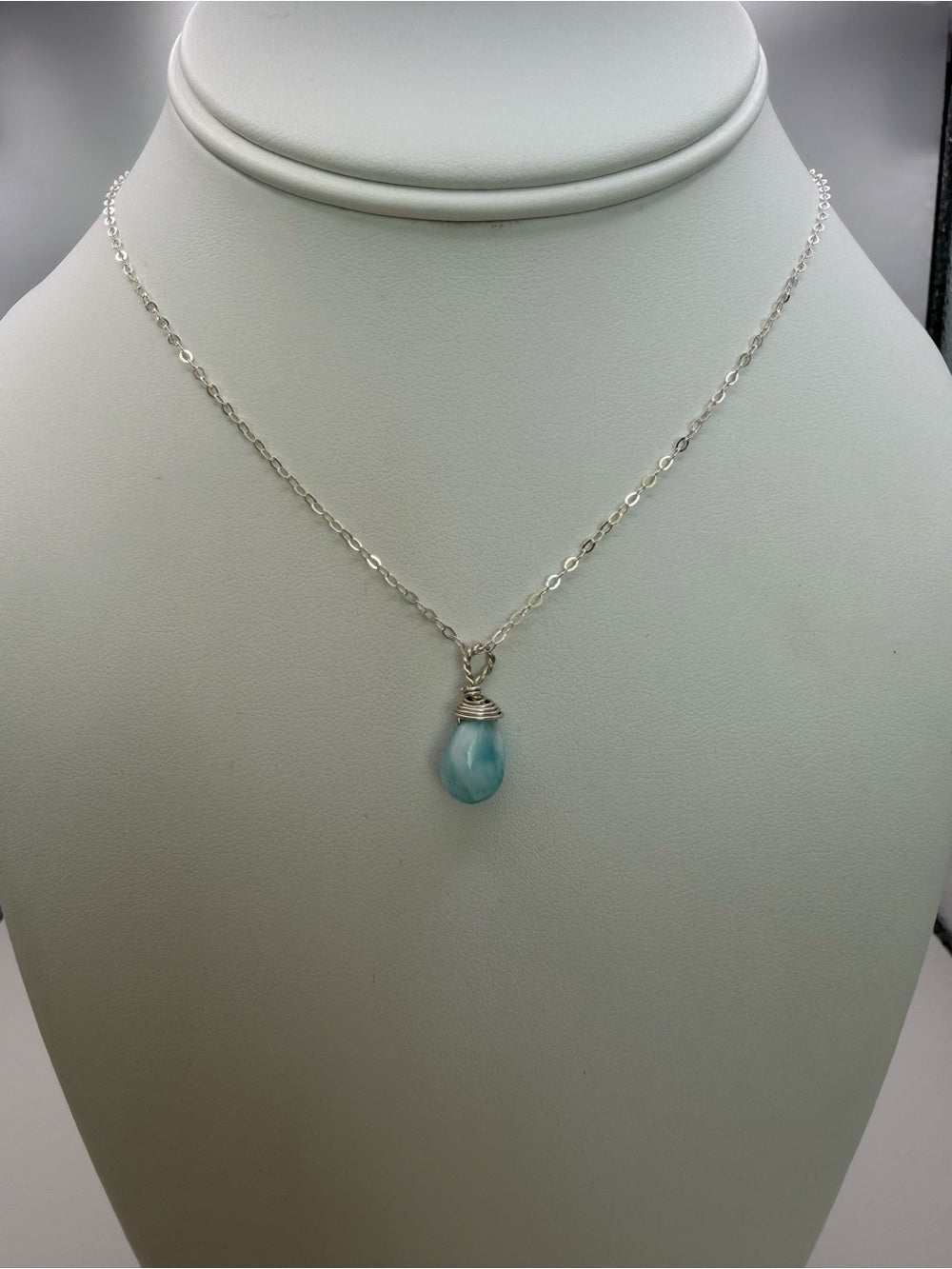 N0012 Larimar Pendant Necklace