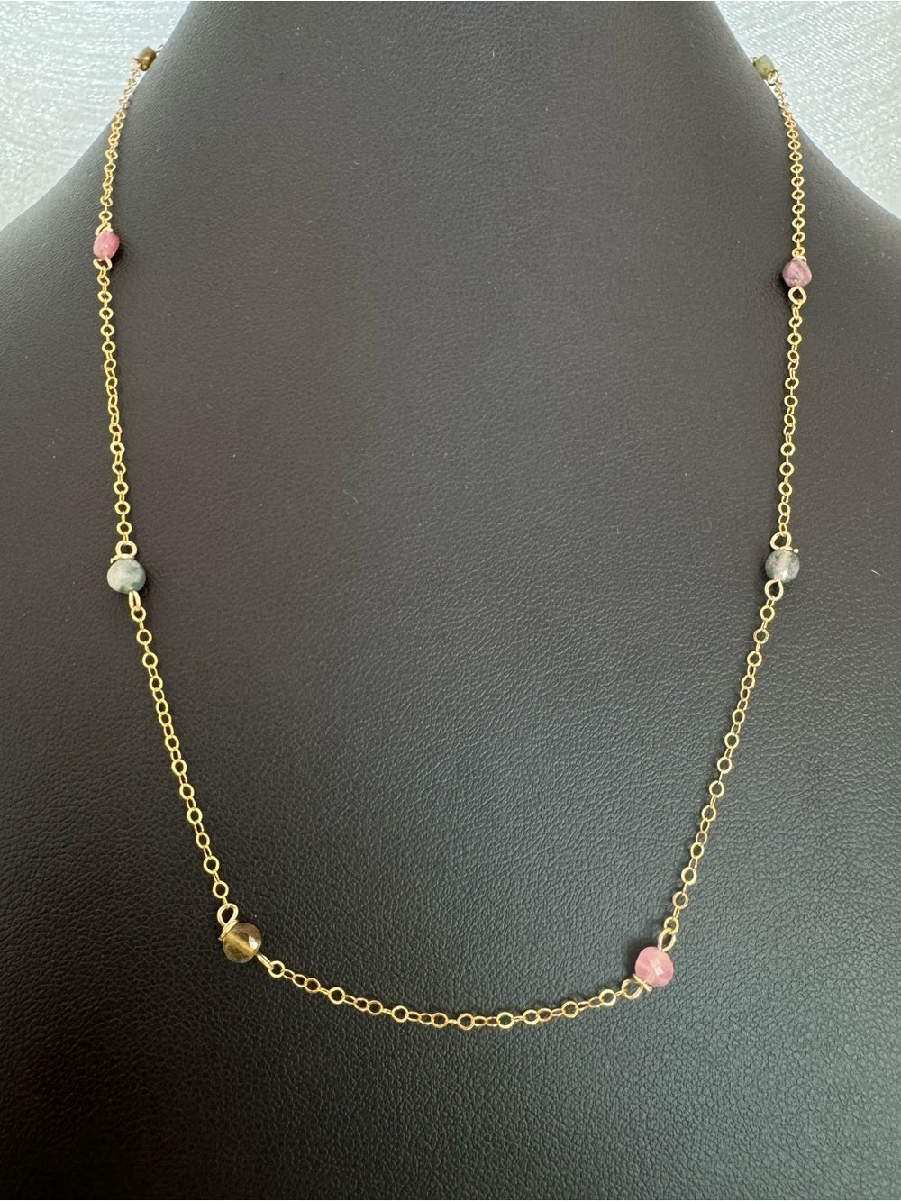 N0320 Tourmaline Chain Necklace