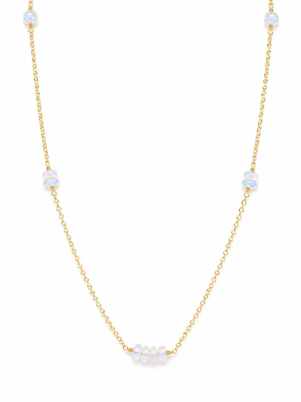 N034 Ethiopian Opal Rondelle Necklace
