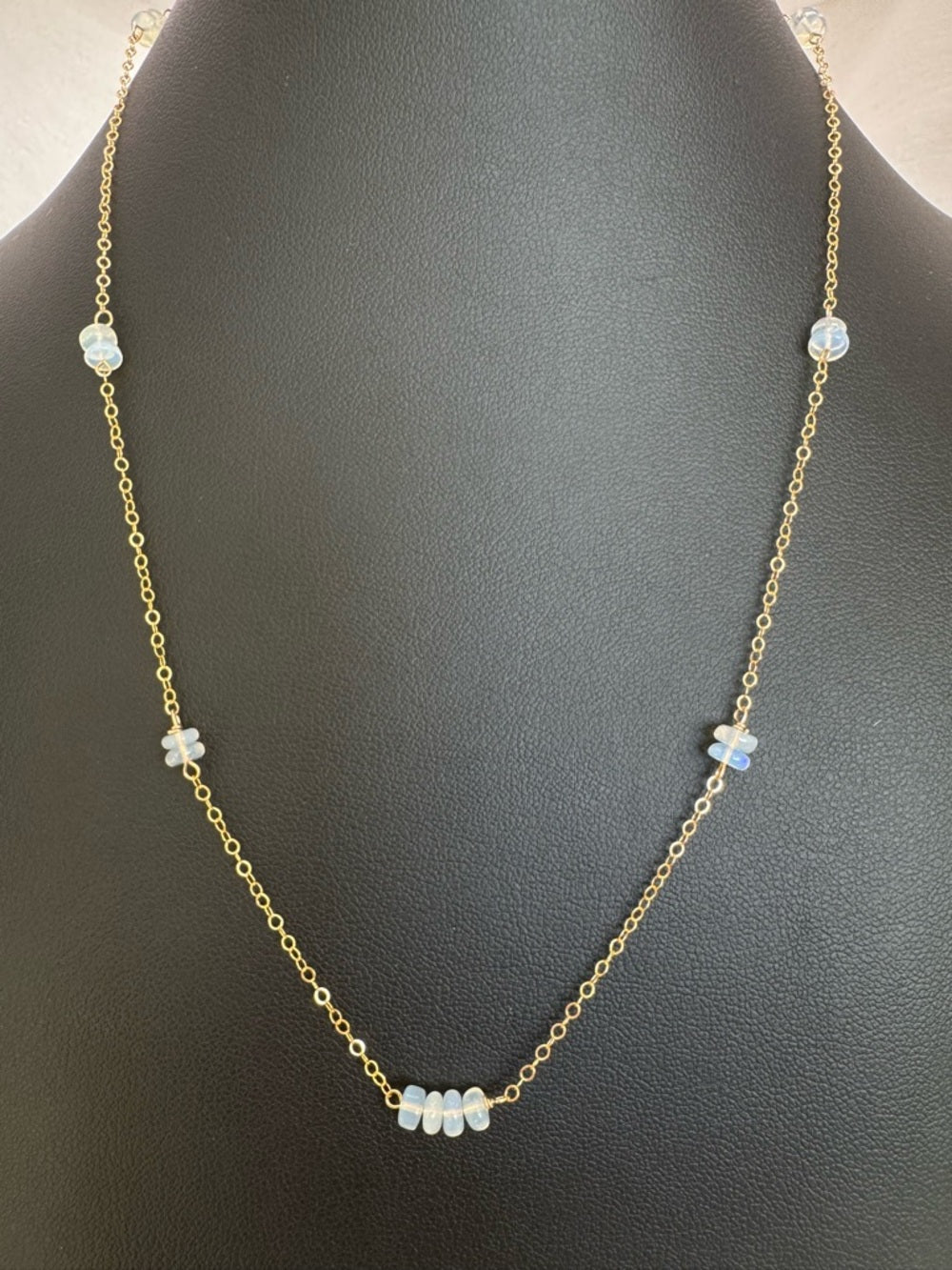 N034 Ethiopian Opal Rondelle Necklace