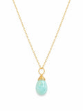 N001 Larimar Gold Necklace