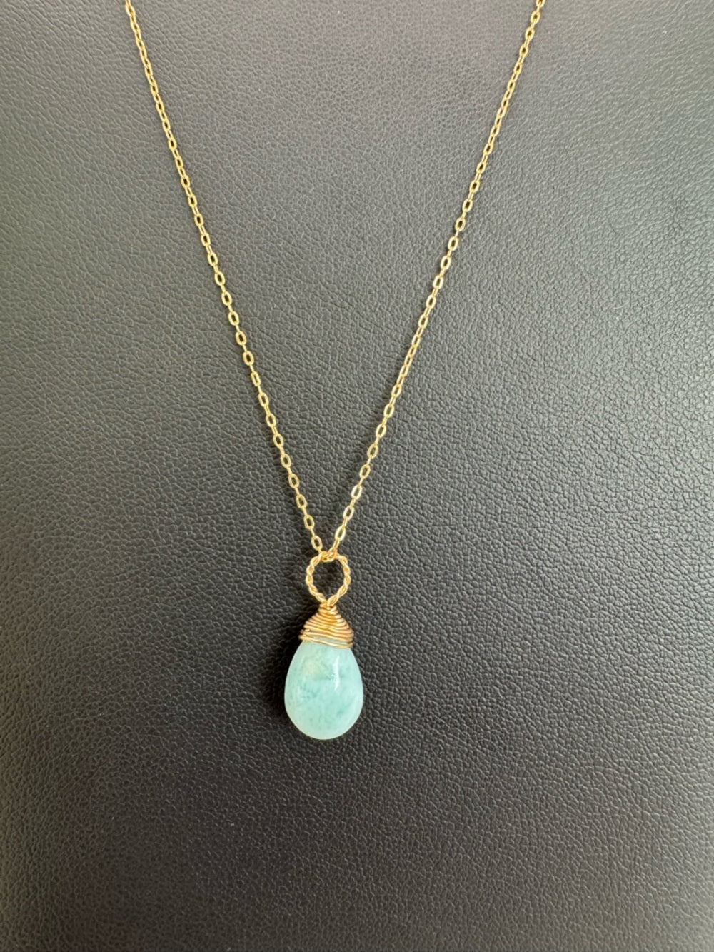 N001 Larimar Gold Necklace
