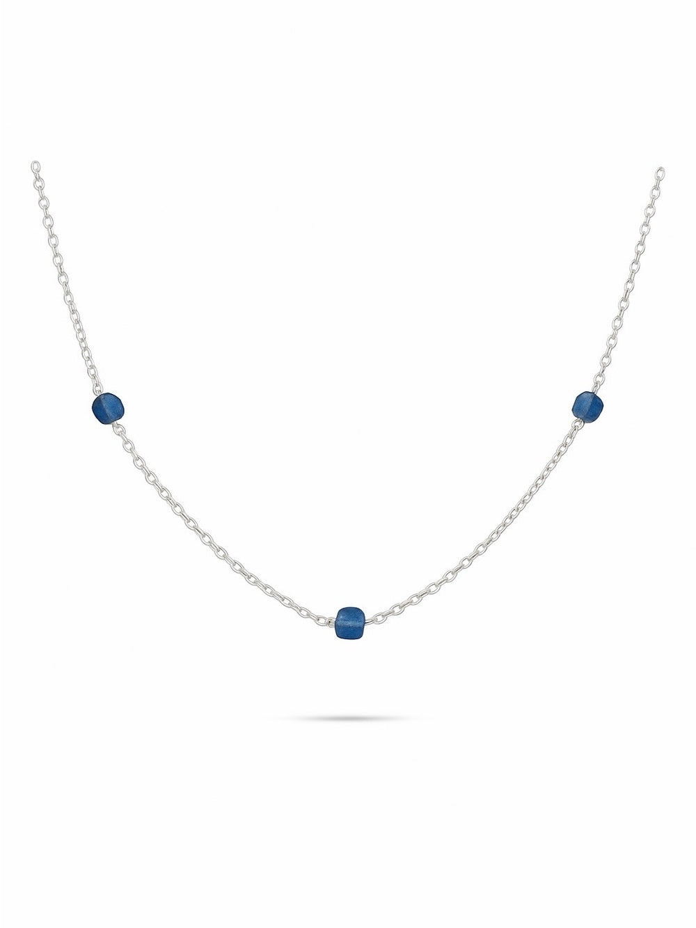 N0017 Santa Maria Aquamarine Stationed Necklace