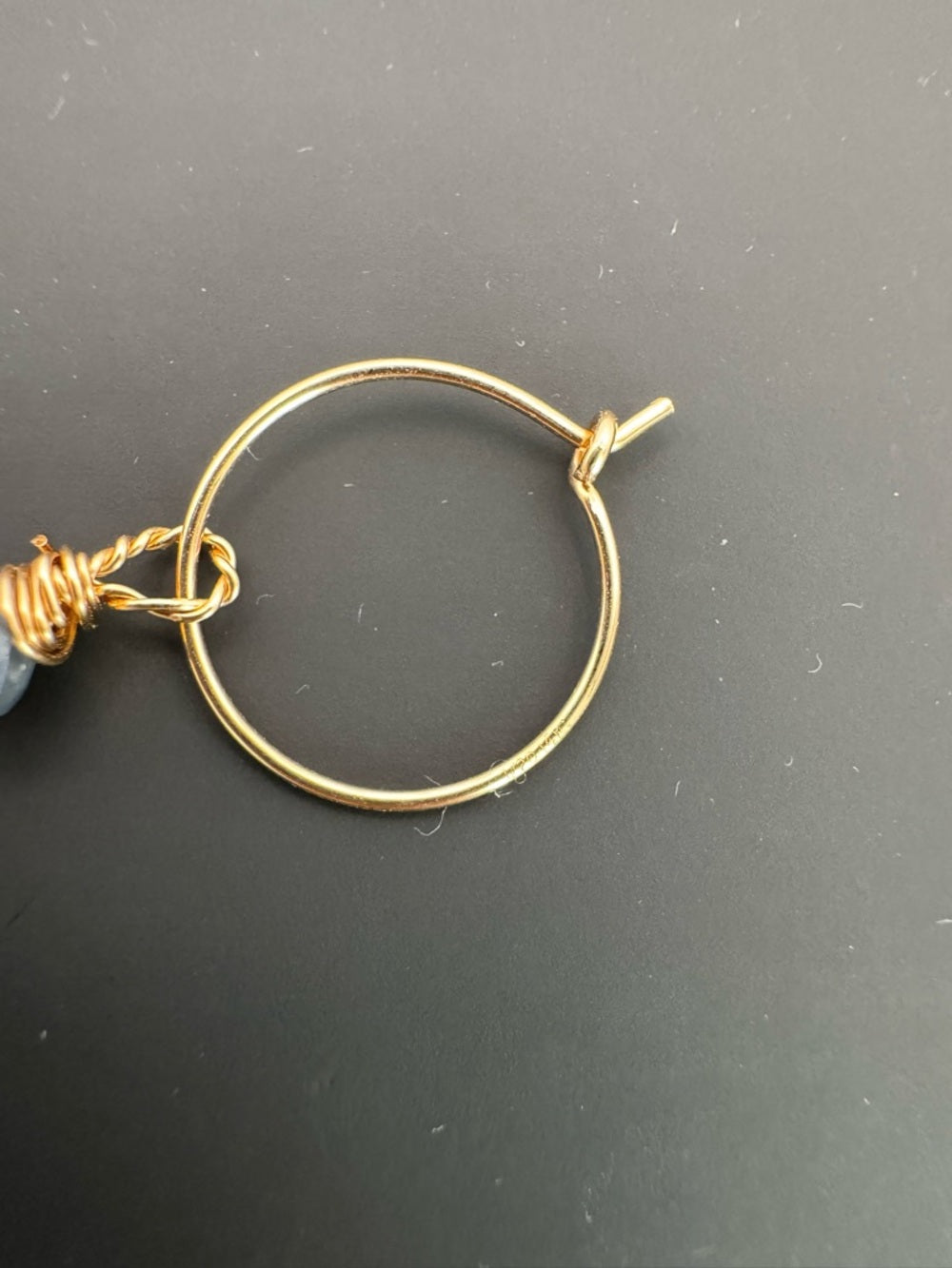 HP0018 Sapphire Gold Hoops