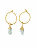 HP060 Kyanite Gold Hoops