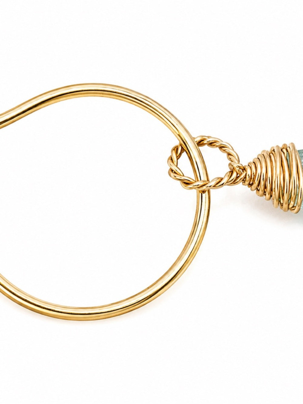 HP060 Kyanite Gold Hoops