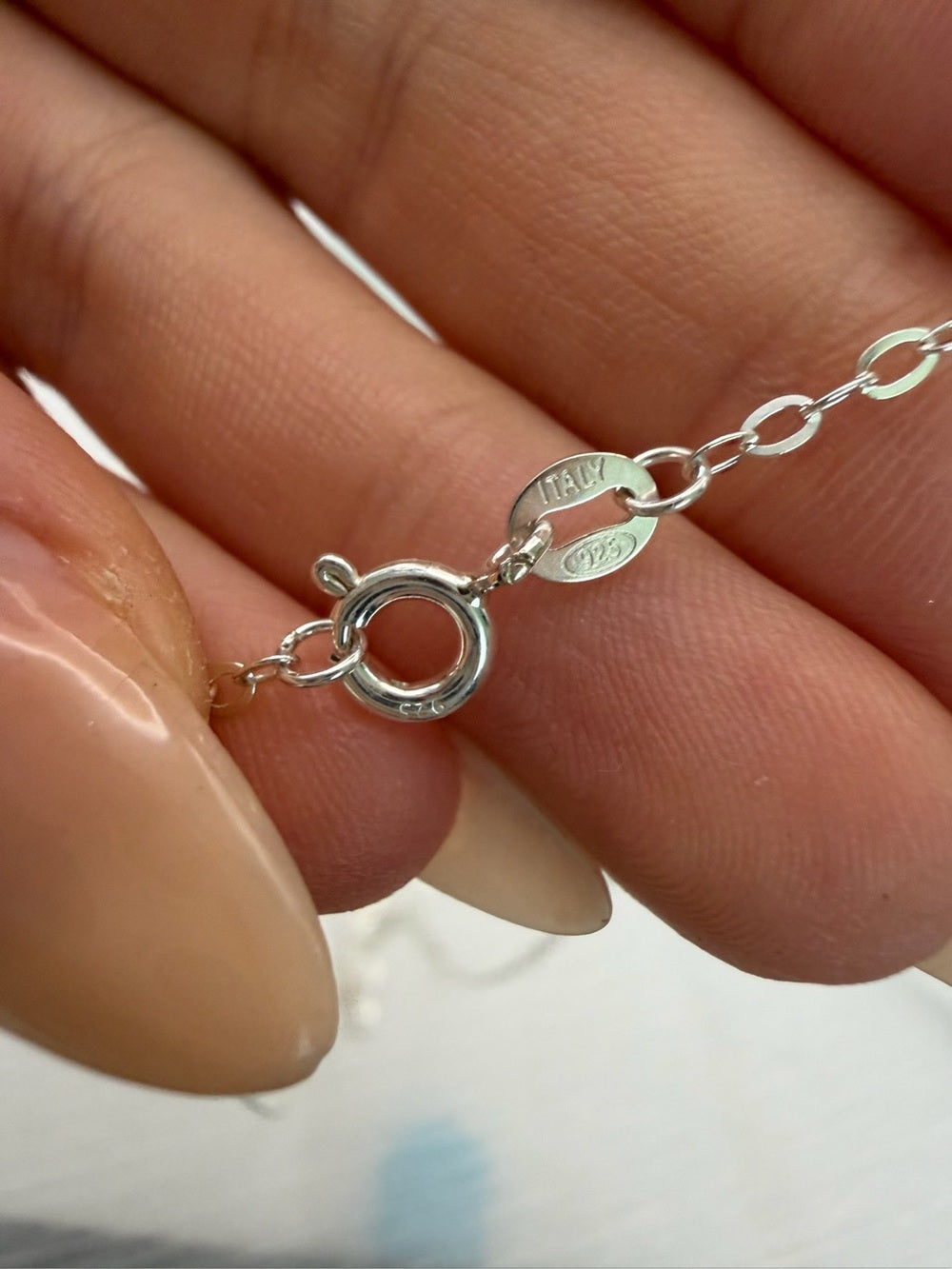 N0022 Mixed Sapphire Circle Lariat Necklace